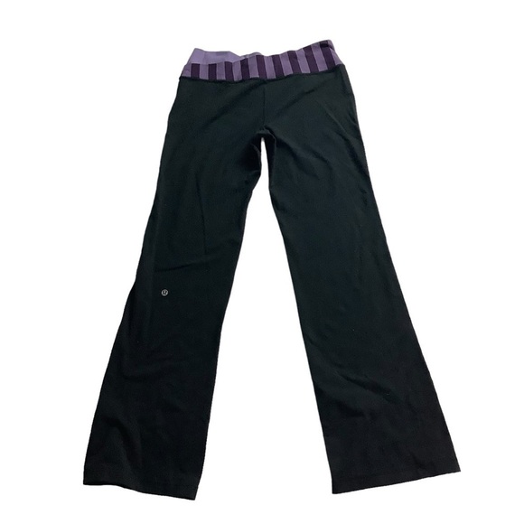 Lululemon Astro Pant (Regular) Full-On Luon Black / Deep Zinfandel / Purple Sz 8 - Picture 3 of 7